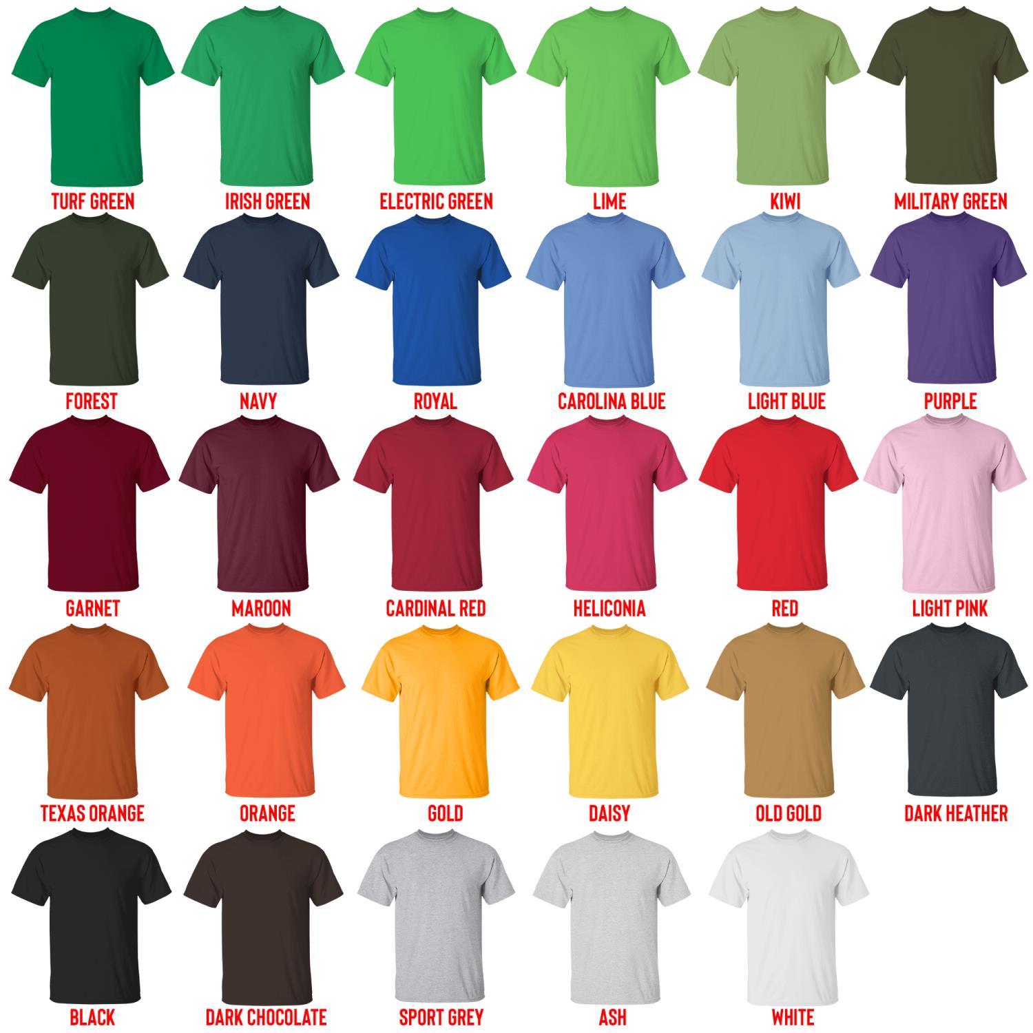t shirt color chart - The Boys Shop