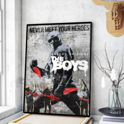 The Boys Black Noir Aesthetic Wall Art