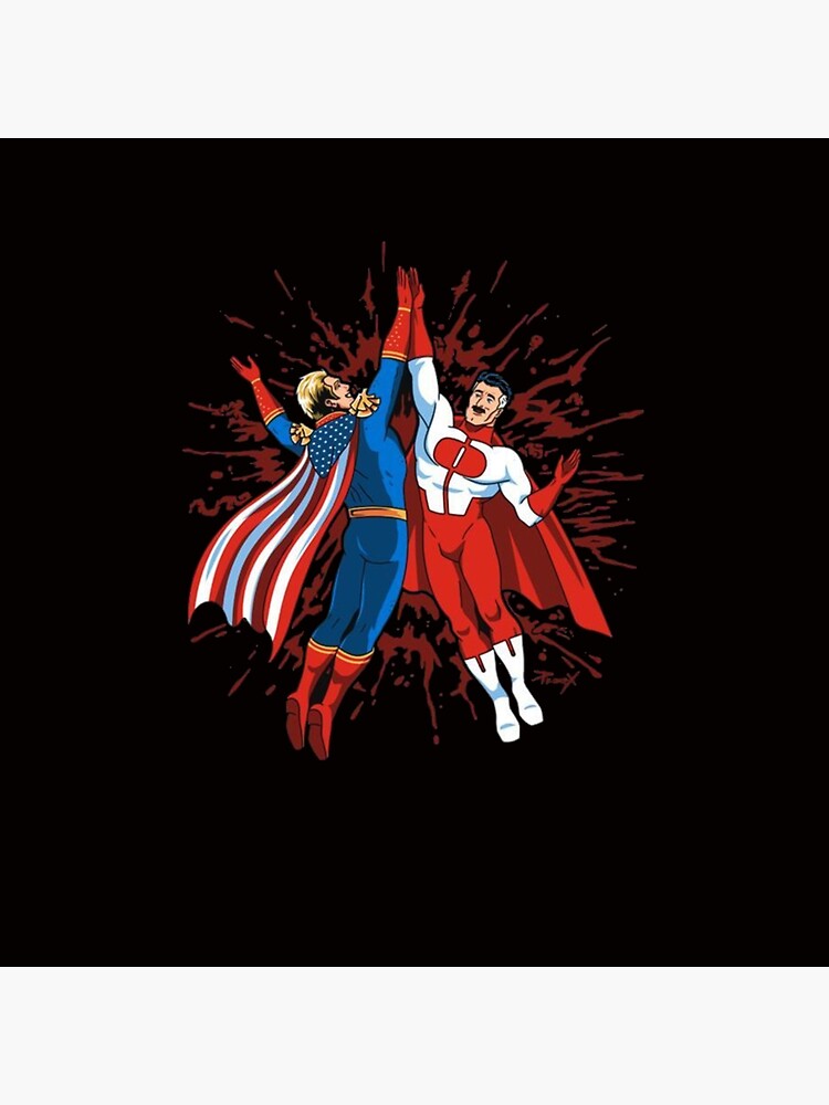 Omni Man And Homelander Classic Throw Pillow - Image 2