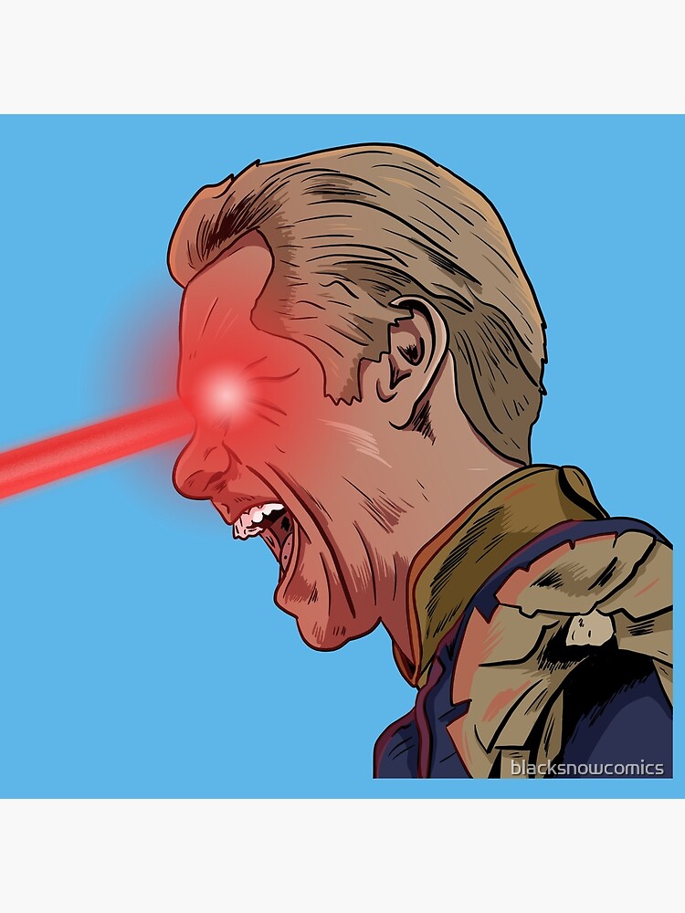 Homelander Laser Eyes Throw Pillow - Image 2