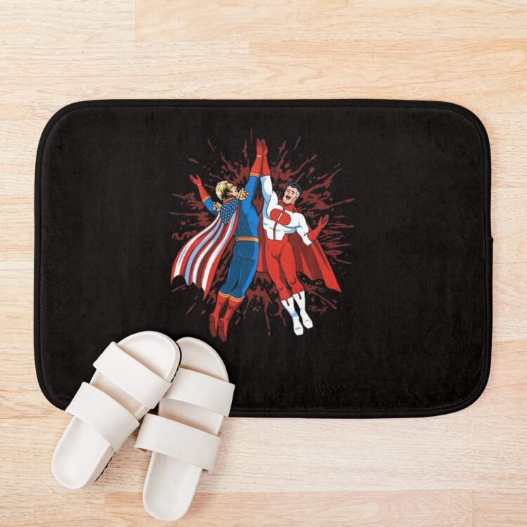 Omni Man And Homelander Classic Bath Mat - Image 3