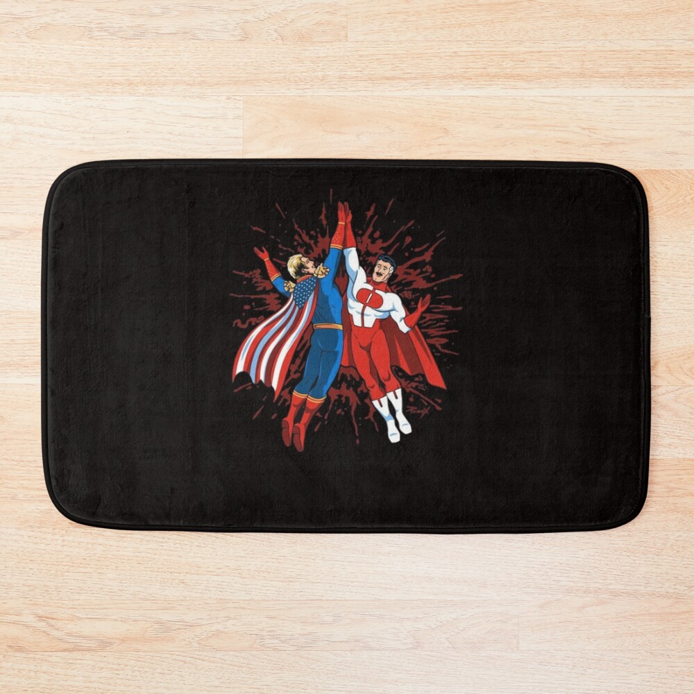 Omni Man And Homelander Classic Bath Mat