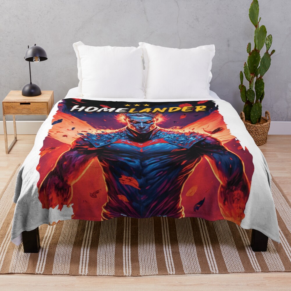 The Boys Homelander Art Design Throw Blanket