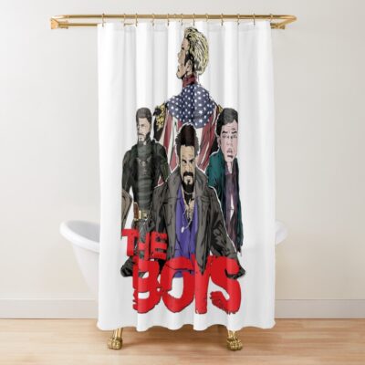 Dark Hero The Boys Comics Parody Shower Curtain
