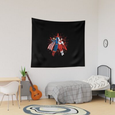 Omni Man And Homelander Retro Style Tapestry