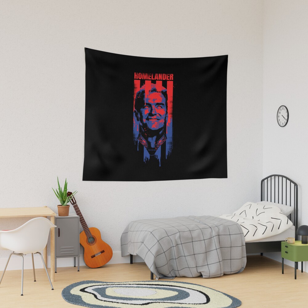 Homelander Flag Graffiti Superhero Tapestry