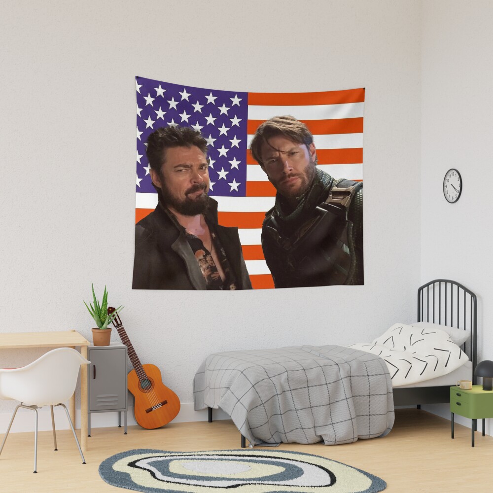 Solider Boy Billy Butcher American Flag Tapestry