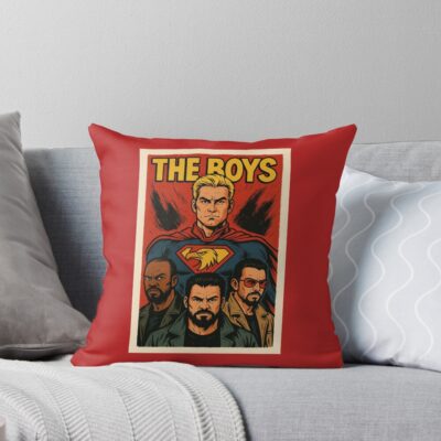 The Boys Vintage Comics Style Throw Pillow