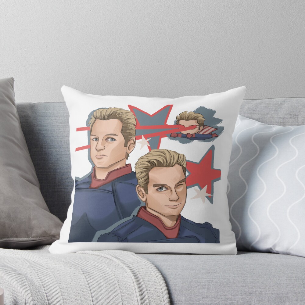 Homelander Hero The Boys Throw Pillow