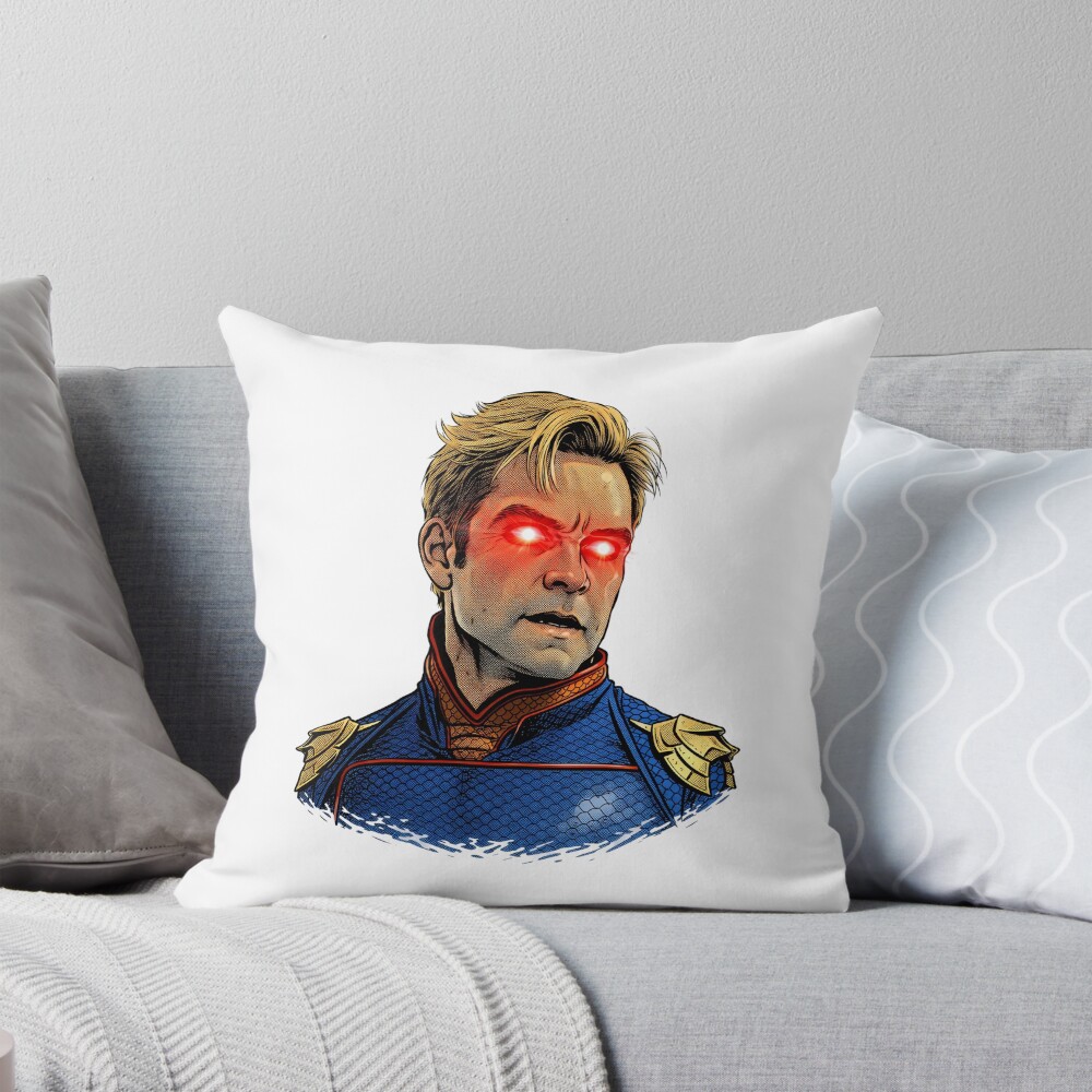 Homelander From The Boys Laser Eyes Throw Pillow