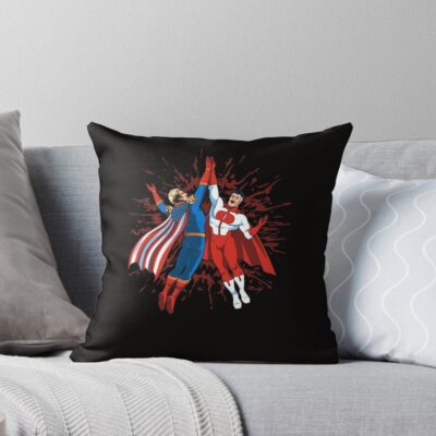 Omni Man And Homelander Classic Throw Pillow