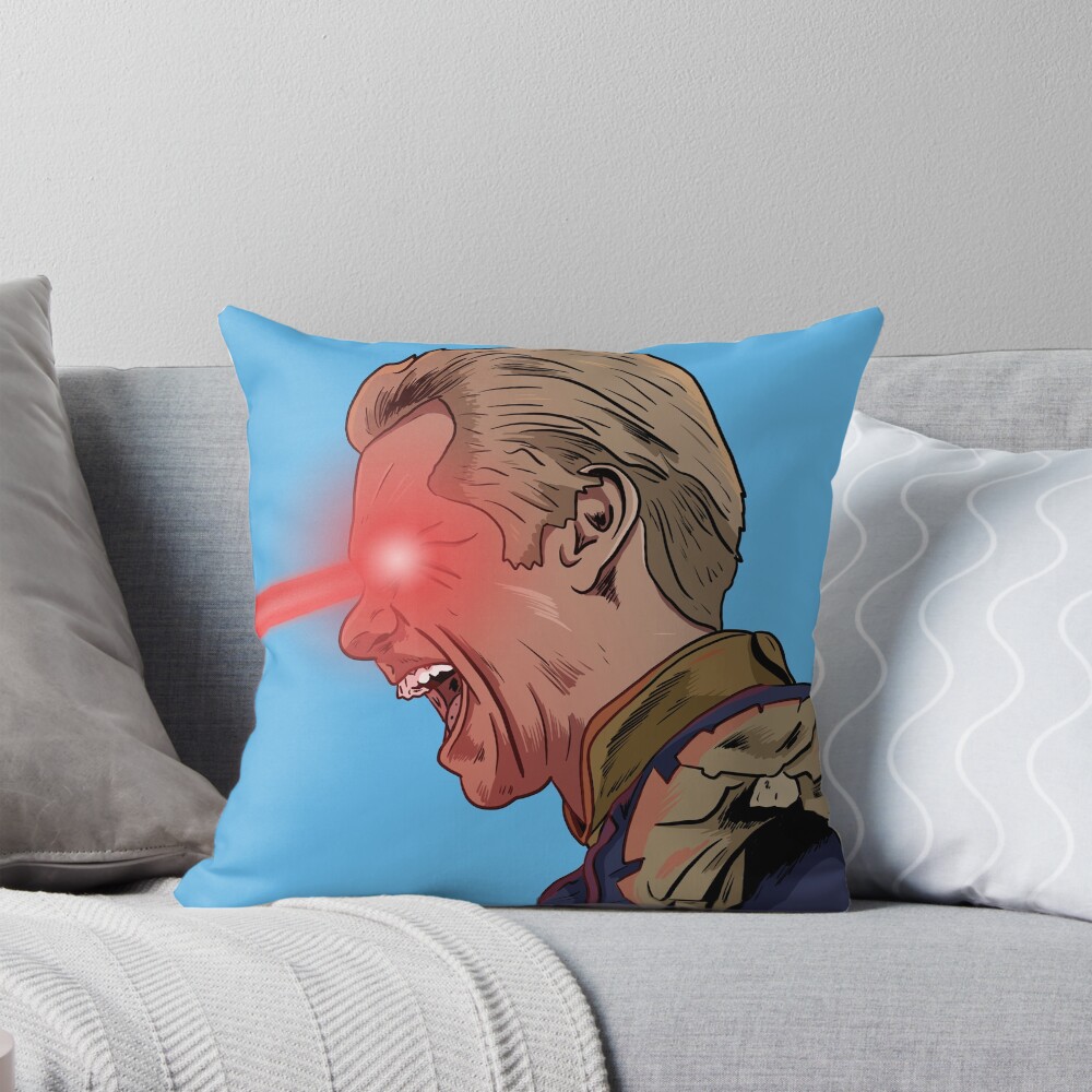 Homelander Laser Eyes Throw Pillow